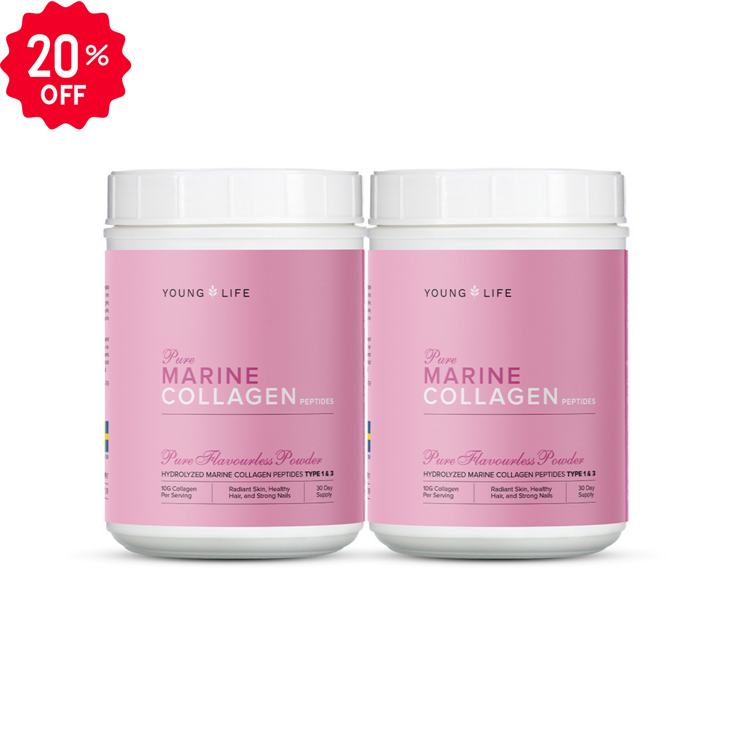 Pure Marine Collagen Peptides 2-Packs (300G Per Product)