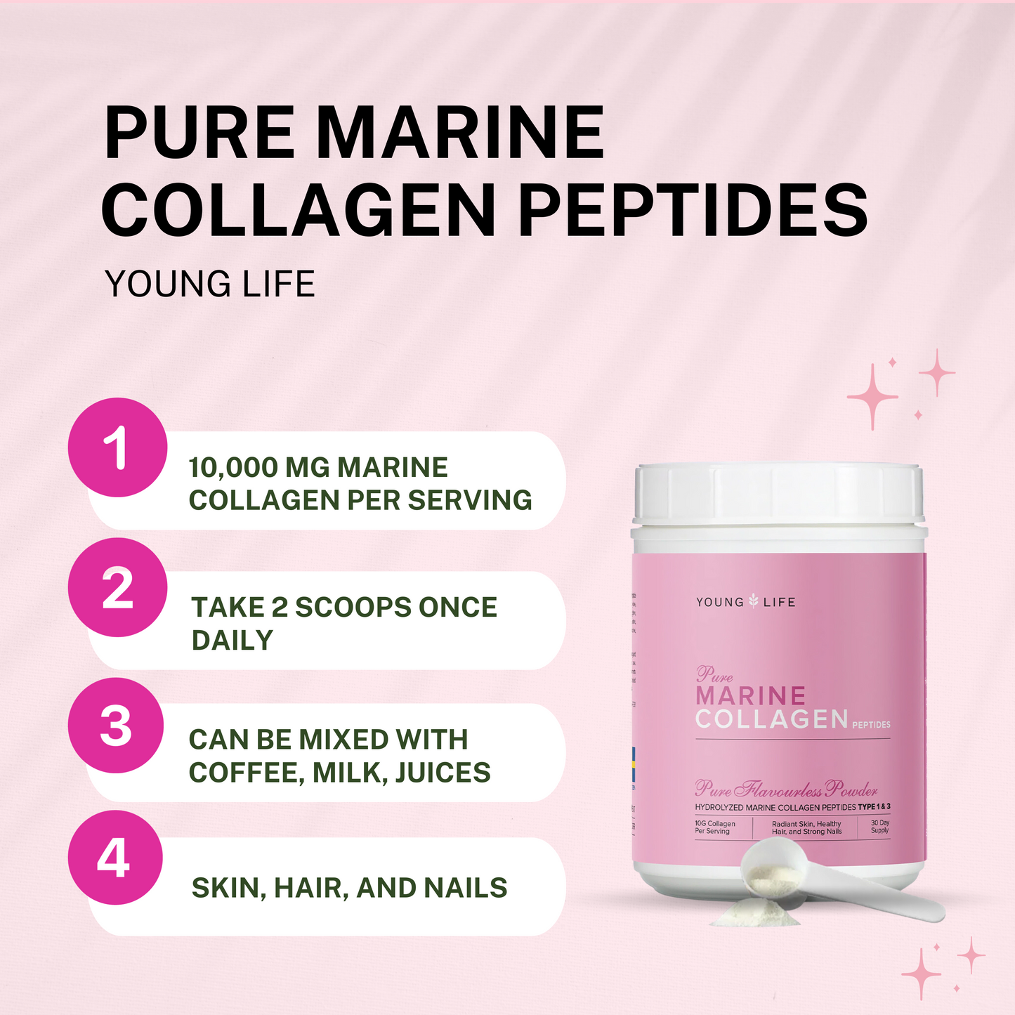 Pure Marine Collagen Peptides 300 G